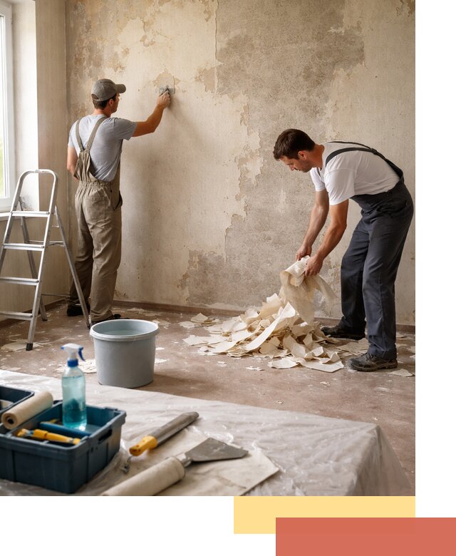 Снятие старых обоев в Нижнеудинске быстро и качественно