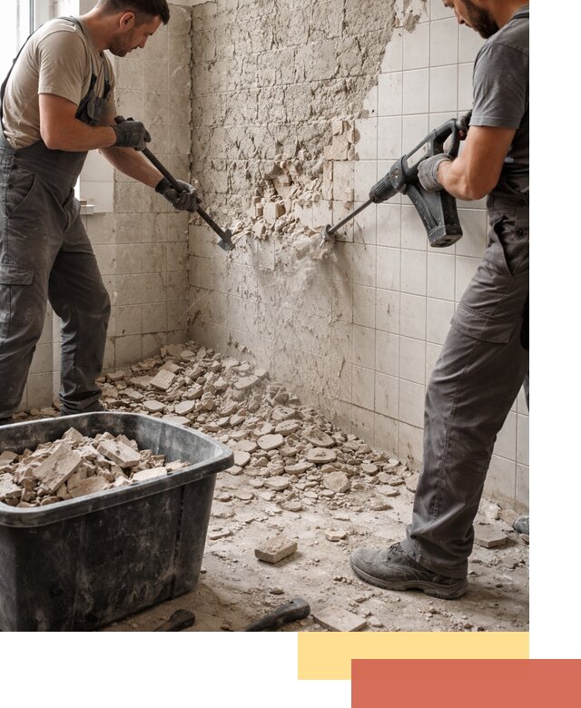 Демонтаж плитки со стен в Нижнеудинске быстро и аккуратно