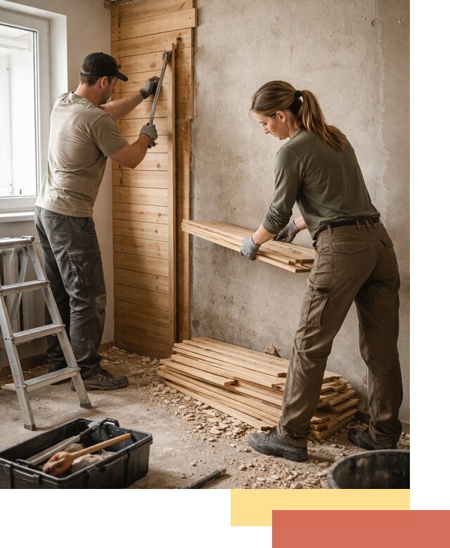 Демонтаж вагонки со стен в Нижнеудинске — профессиональный демонтаж