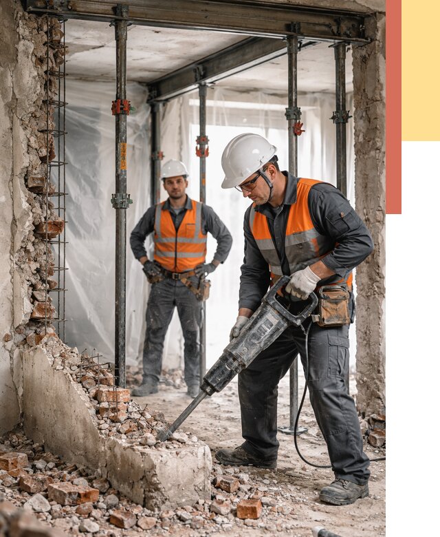 Снос несущих стен в Нижнеудинске от 10425 руб. — демонтаж несущей стены под ключ | ОТДЕЛОЧНИК-Нжк