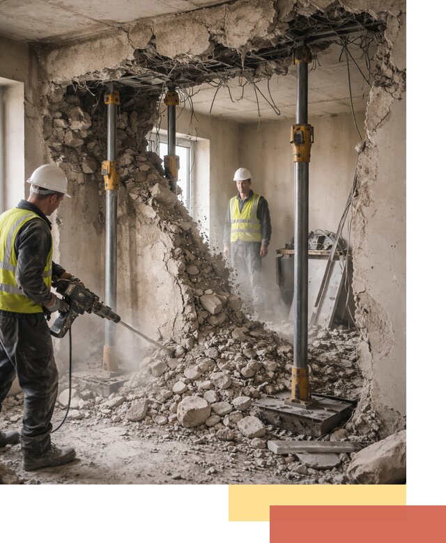 Снос несущих стен в Нижнеудинске с гарантией безопасности и качества