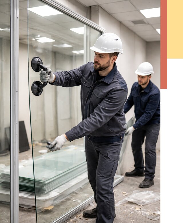 Демонтаж стеклянных перегородок в Нижнеудинске от 3255 руб. — быстро и недорого | ОТДЕЛОЧНИК-Нжк