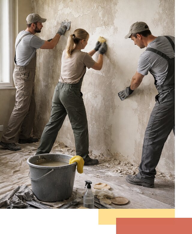 Очистка стен от клея и грунтовки в Нижнеудинске качественно и быстро