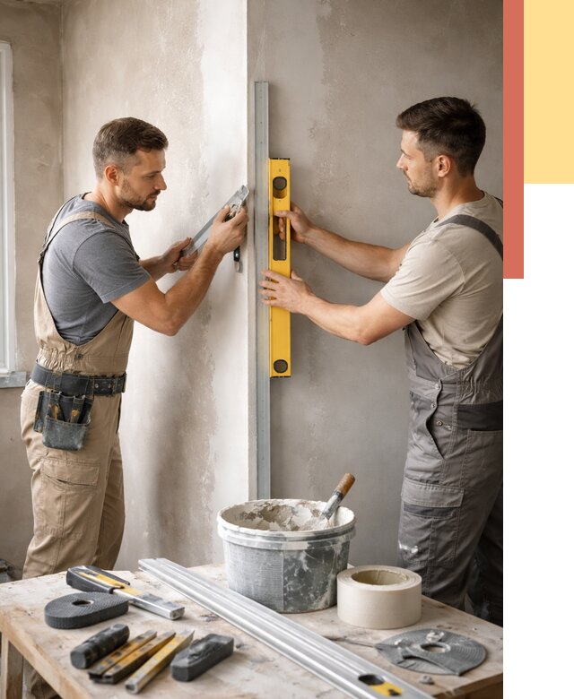 Выведение углов стен в Нижнеудинске от 1882 руб. быстро и недорого | ОТДЕЛОЧНИК-Нжк