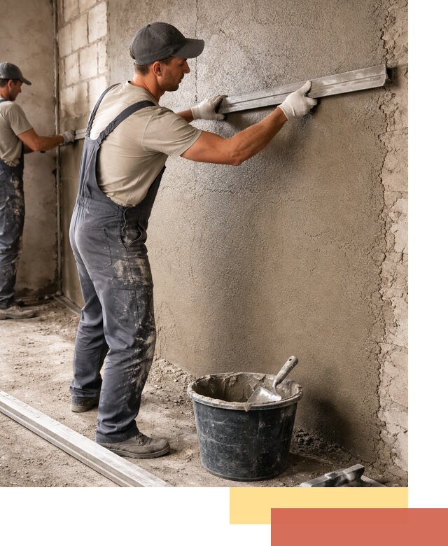 Штукатурка стен цементно-песчаная в Нижнеудинске профессионально