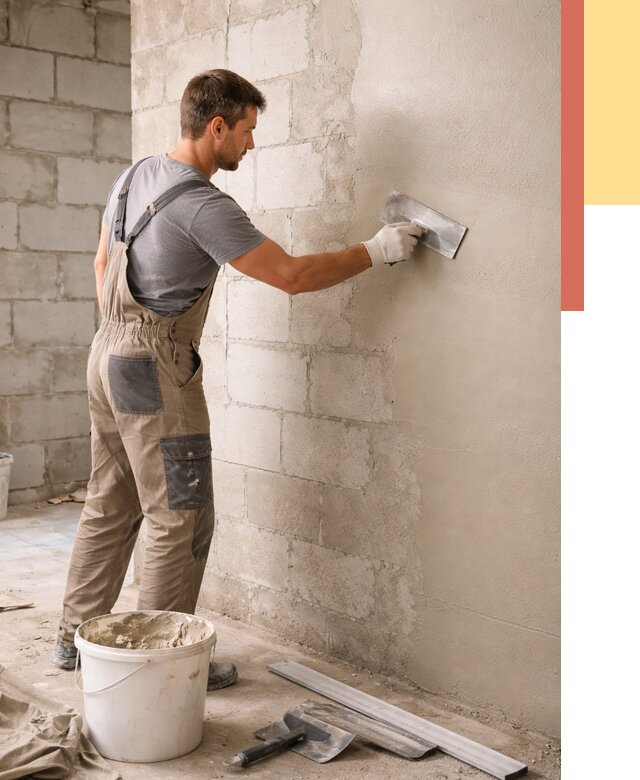 Штукатурка стен из газобетона в Нижнеудинске от 2136 руб./м2 — быстро и недорого | ОТДЕЛОЧНИК-Нжк