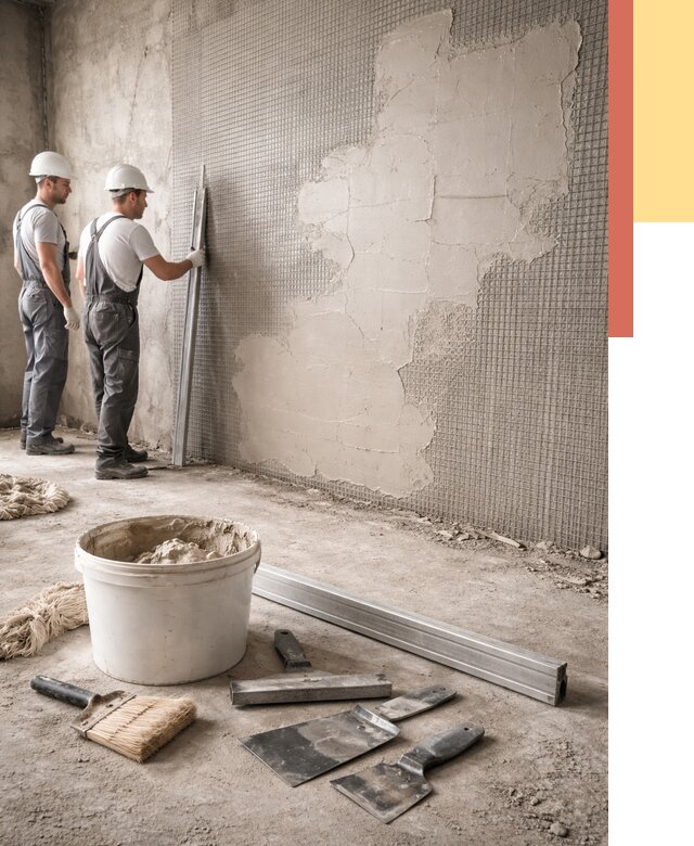 Штукатурка стен по сетке в Нижнеудинске от 5594 руб./м2 — быстро и недорого | ОТДЕЛОЧНИК-Нжк