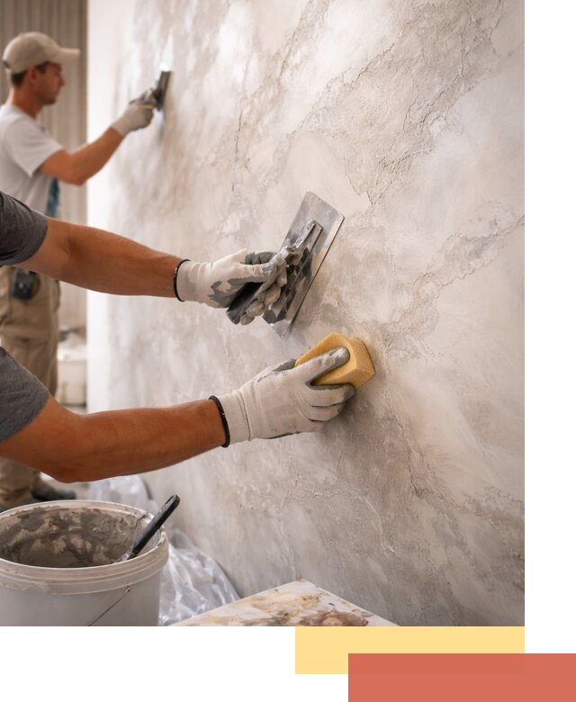 Декоративная штукатурка под мрамор в Нижнеудинске для стен и потолков