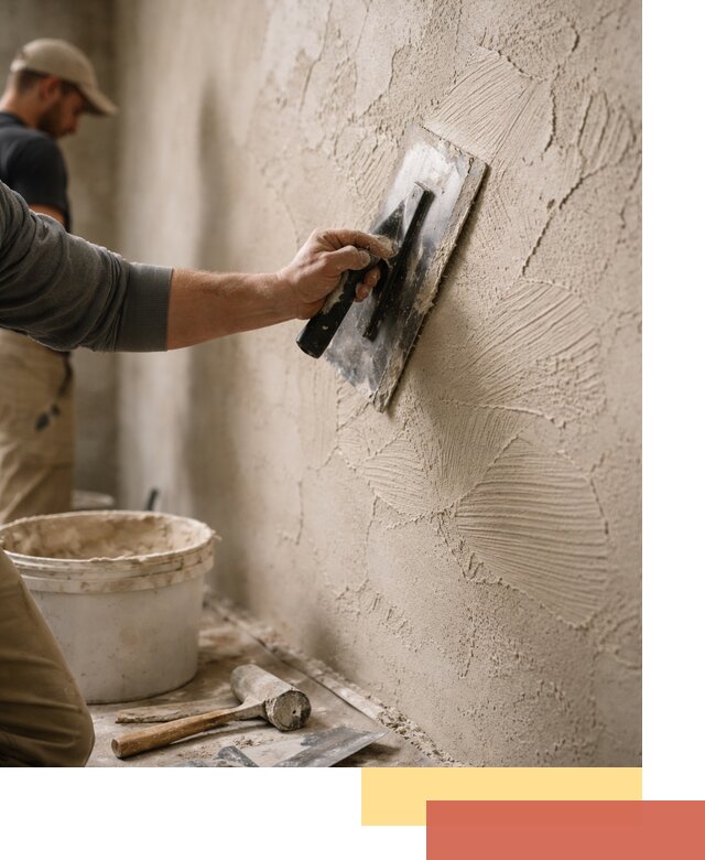 Фактурная штукатурка стен в Нижнеудинске — монтаж, отделка, реставрация