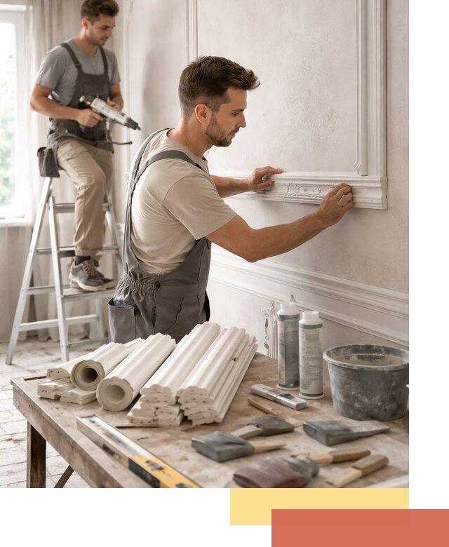 Монтаж лепнины на стены в Нижнеудинске профессионально и качественно