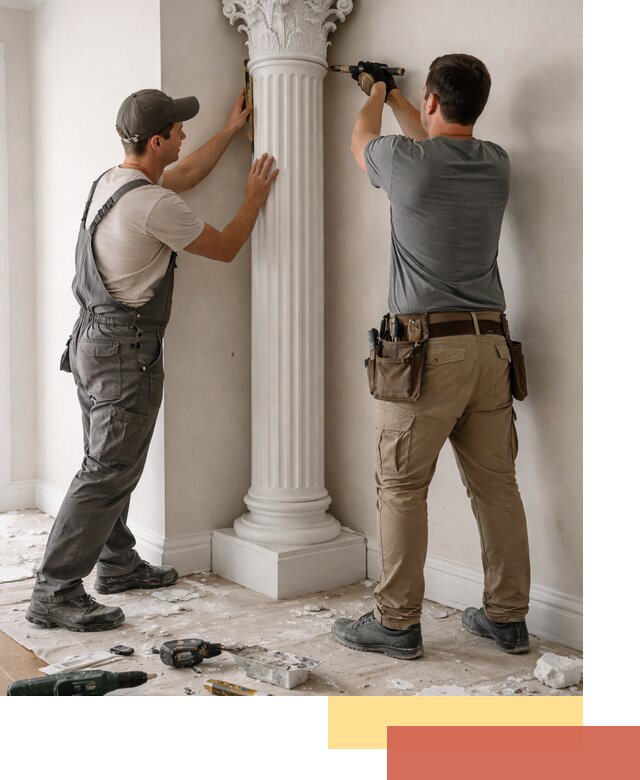 Установка декоративных колонн в Нижнеудинске под ключ