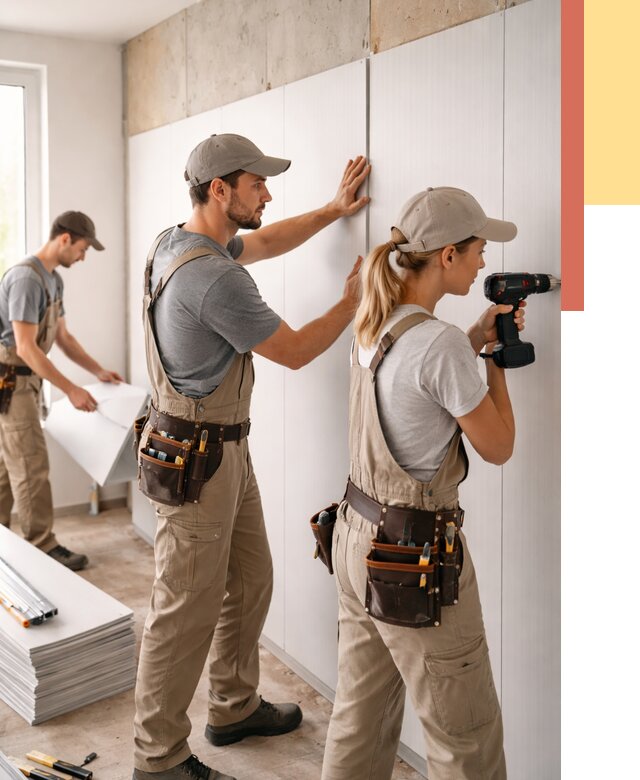 Монтаж ПВХ панелей на стены в Нижнеудинске от 458 руб/м2 — быстро и недорого | ОТДЕЛОЧНИК-Нжк