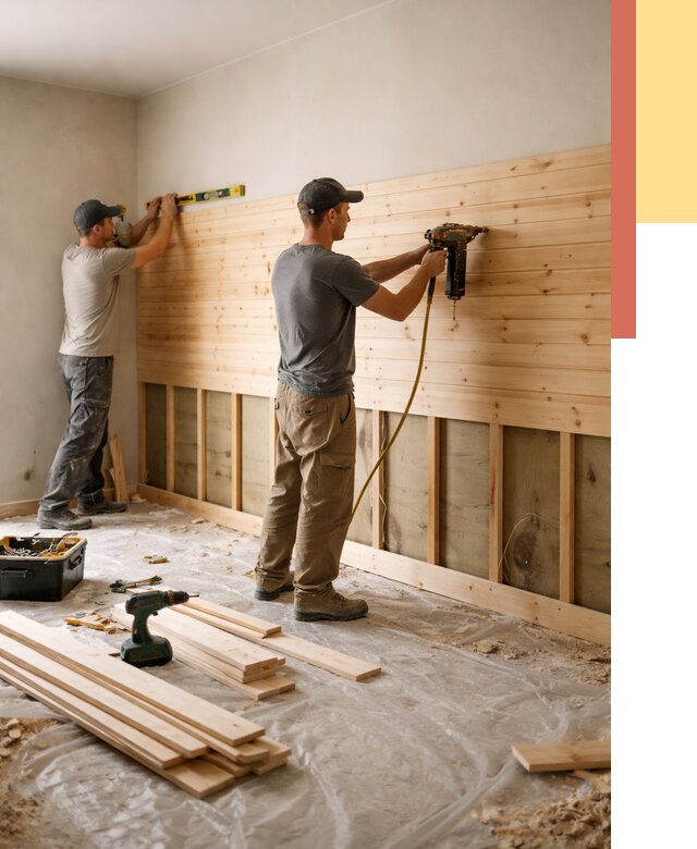 Монтаж деревянной вагонки на стены в Нижнеудинске от 7628 руб. | Услуги монтажа вагонки | ОТДЕЛОЧНИК-Нжк