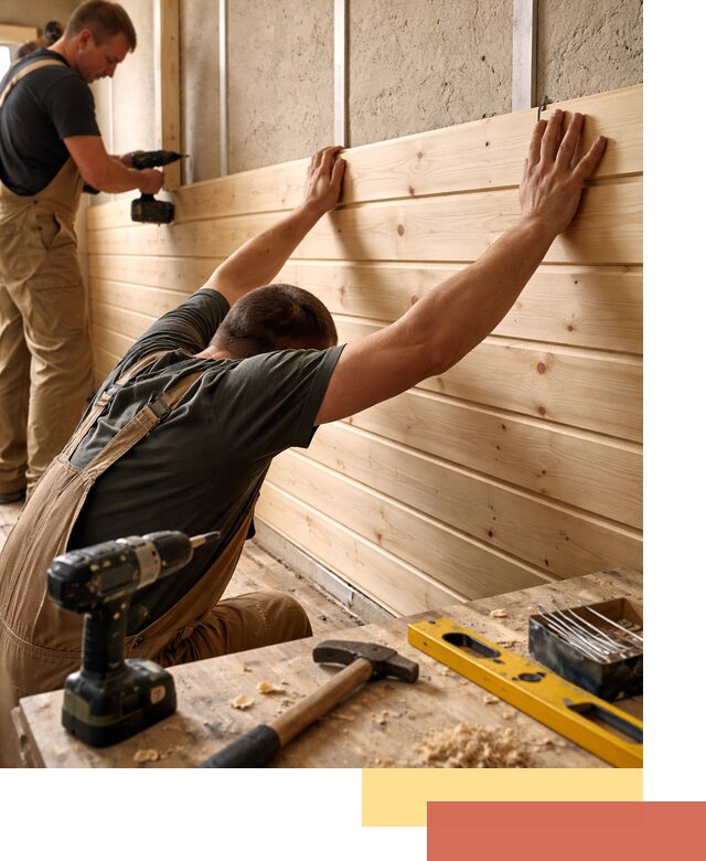 Монтаж деревянной вагонки на стены в Нижнеудинске быстро и качественно