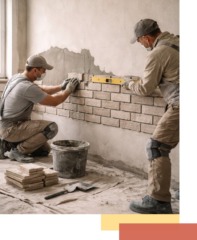 Монтаж декоративного кирпича профессионально в Нижнеудинске