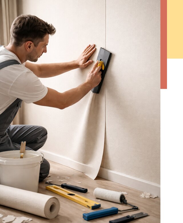 Поклейка виниловых обоев в Нижнеудинске от 4577 руб. | Быстро и недорого — ОТДЕЛОЧНИК-Нжк