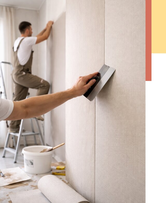 Поклейка текстильных обоев в Нижнеудинске от 4577 руб. под ключ | ОТДЕЛОЧНИК-Нжк