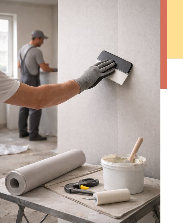 Поклейка обоев под покраску в Нижнеудинске от 3560 руб. за м2 | ОТДЕЛОЧНИК-Нжк