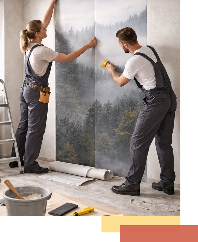 Поклейка фотообоев профессионально в Нижнеудинске под ключ