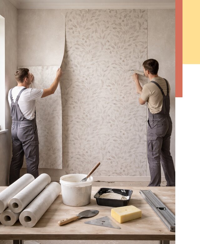 Поклейка обоев с подбором рисунка в Нижнеудинске от 3560 руб. | ОТДЕЛОЧНИК-Нжк - быстро и недорого