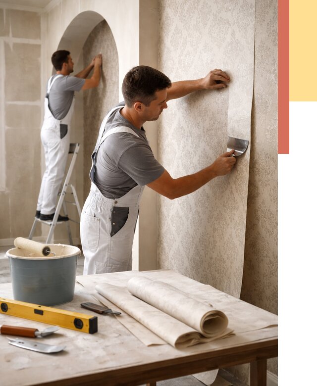 Поклейка обоев на сложные стены в Нижнеудинске от 2848 руб. под ключ | ОТДЕЛОЧНИК-Нжк