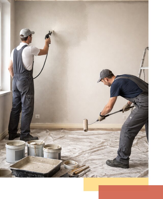 Покраска стен моющейся краской и защита поверхностей в Нижнеудинске