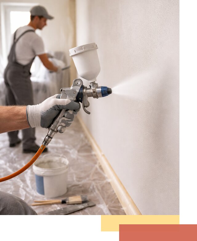 Покраска стен краскопультом в Нижнеудинске быстро и качественно