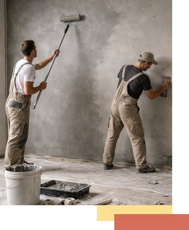 Покраска стен под бетон в Нижнеудинске профессионально и недорого