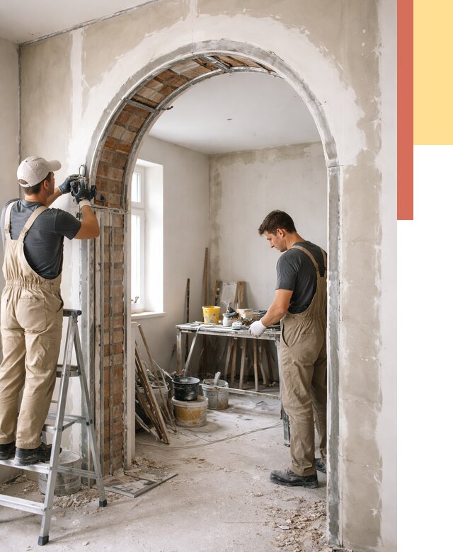 Устройство арочного проема в Нижнеудинске от 9662 руб. под ключ — быстро и недорого | ОТДЕЛОЧНИК-Нжк