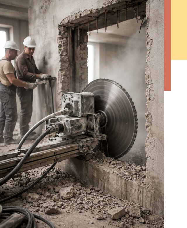 Алмазная резка проемов в Нижнеудинске от 4577 руб. быстро и недорого | ОТДЕЛОЧНИК-Нжк