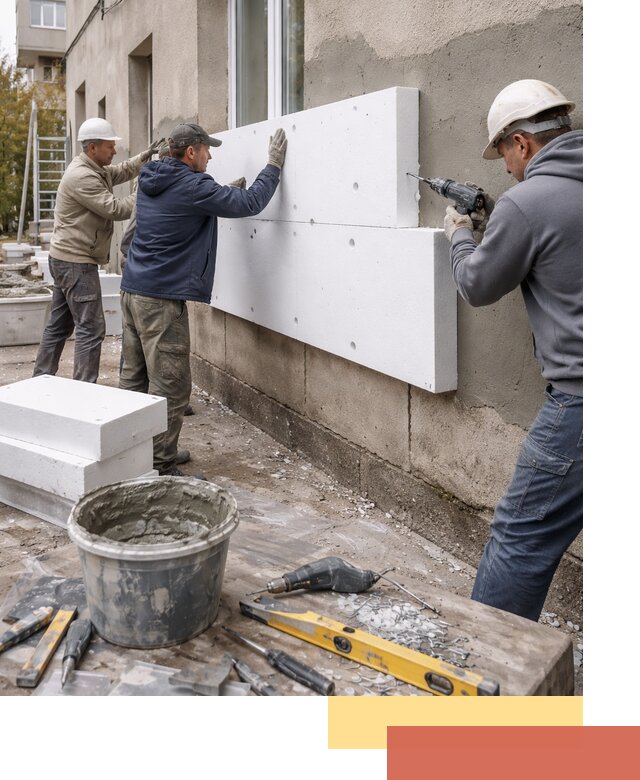 Утепление наружных стен пенопластом в Нижнеудинске