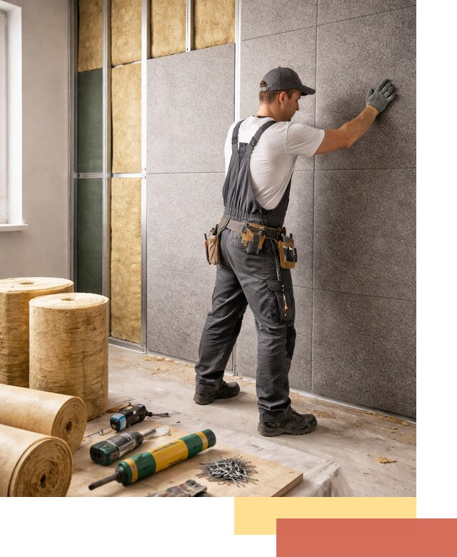 Профессиональная шумоизоляция стен в Нижнеудинске для квартиры и офиса