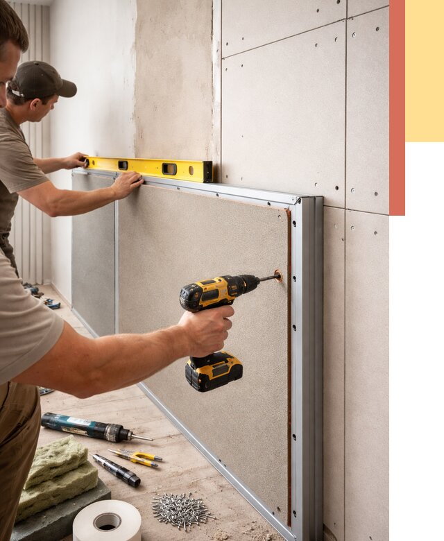 Шумоизоляция стен панелями ЗИПС в Нижнеудинске от 2238 руб./м² под ключ | ОТДЕЛОЧНИК-Нжк