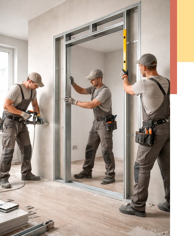 Устройство дверного проема в перегородке в Нижнеудинске от 4577 руб. под ключ | ОТДЕЛОЧНИК-Нжк