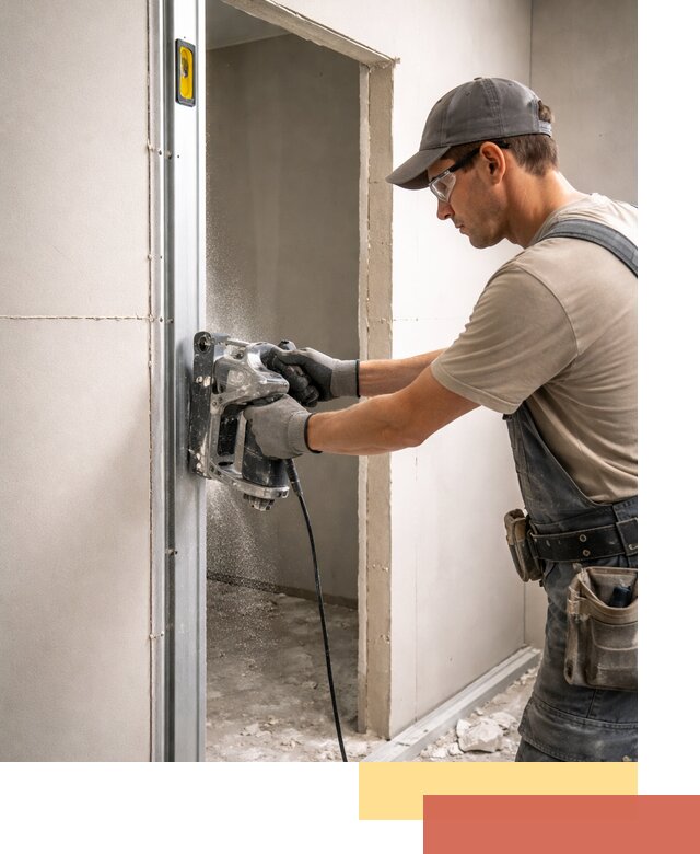 Устройство дверного проема в перегородке в Нижнеудинске