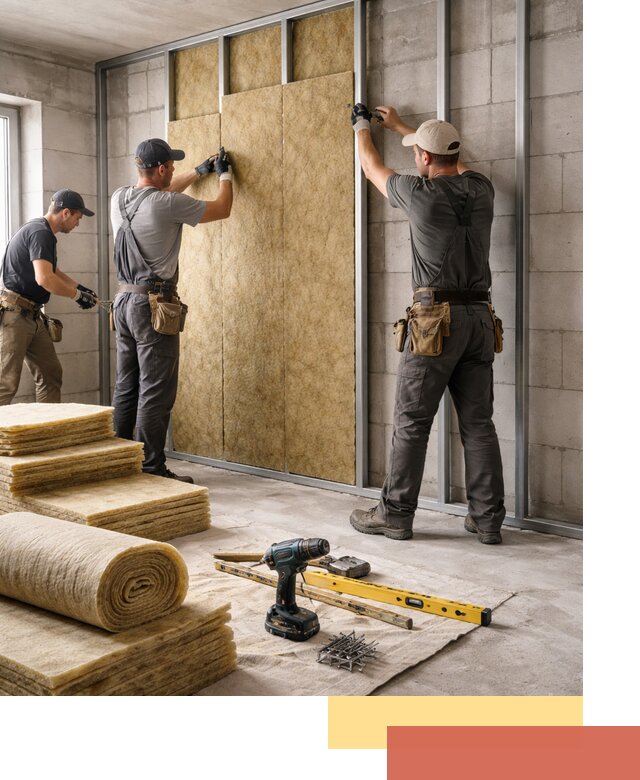 Шумоизоляция перегородок из блоков в Нижнеудинске — монтаж и защита шумоизоляцией