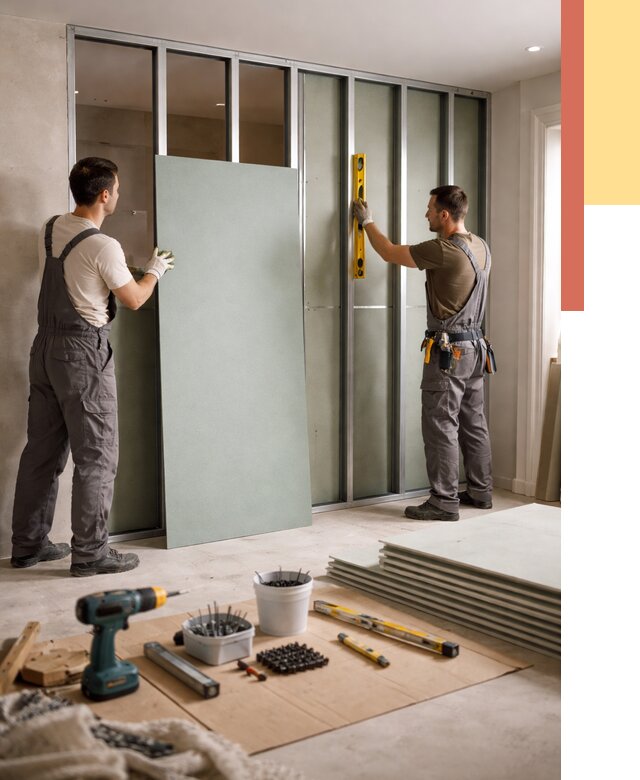 Перегородка из влагостойкого гипсокартона в Нижнеудинске от 4882 руб. — монтаж под ключ | ОТДЕЛОЧНИК-Нжк