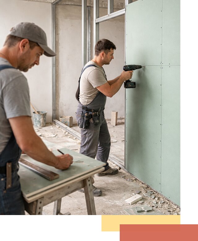 Перегородки из влагостойкого гипсокартона под ключ в Нижнеудинске