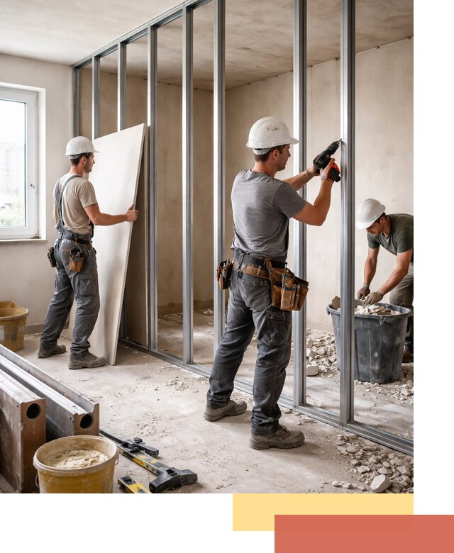 Перенос гипсокартонной перегородки в Нижнеудинске профессионально и быстро