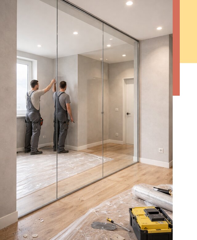 Безрамные стеклянные перегородки в Нижнеудинске — монтаж от 9662 руб. | ОТДЕЛОЧНИК-Нжк