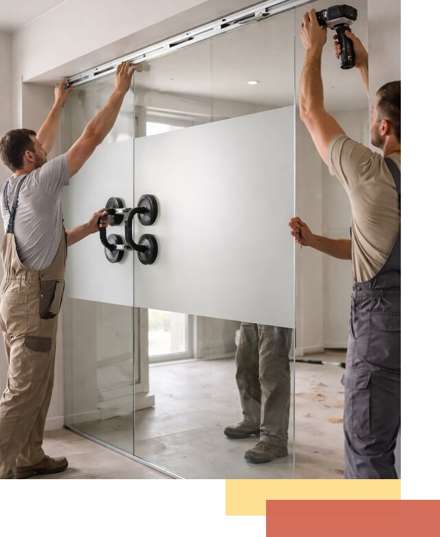 Матовые стеклянные перегородки под ключ в Нижнеудинске