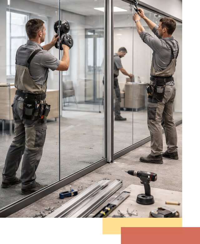 Стеклянные офисные перегородки под ключ в Нижнеудинске