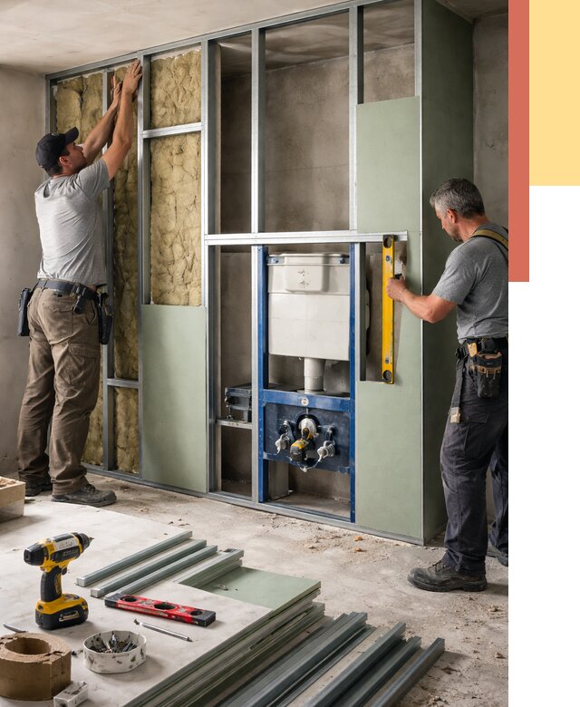 Установка сантехнических перегородок в Нижнеудинске от 8645 руб. | ОТДЕЛОЧНИК-Нжк