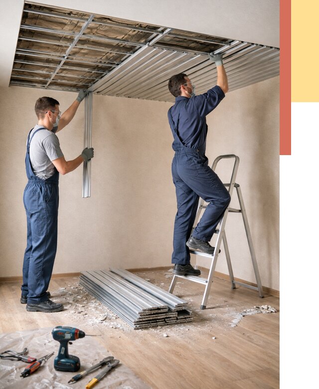 Демонтаж реечного потолка в Нижнеудинске от 4577 руб. быстро и недорого | ОТДЕЛОЧНИК-Нжк