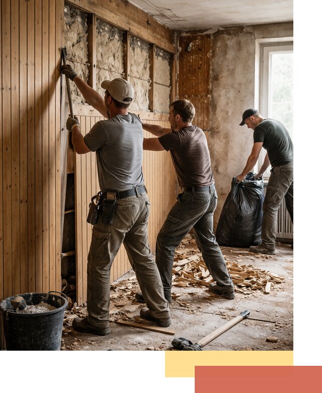 Демонтаж вагонки и вывоз материалов в Нижнеудинске