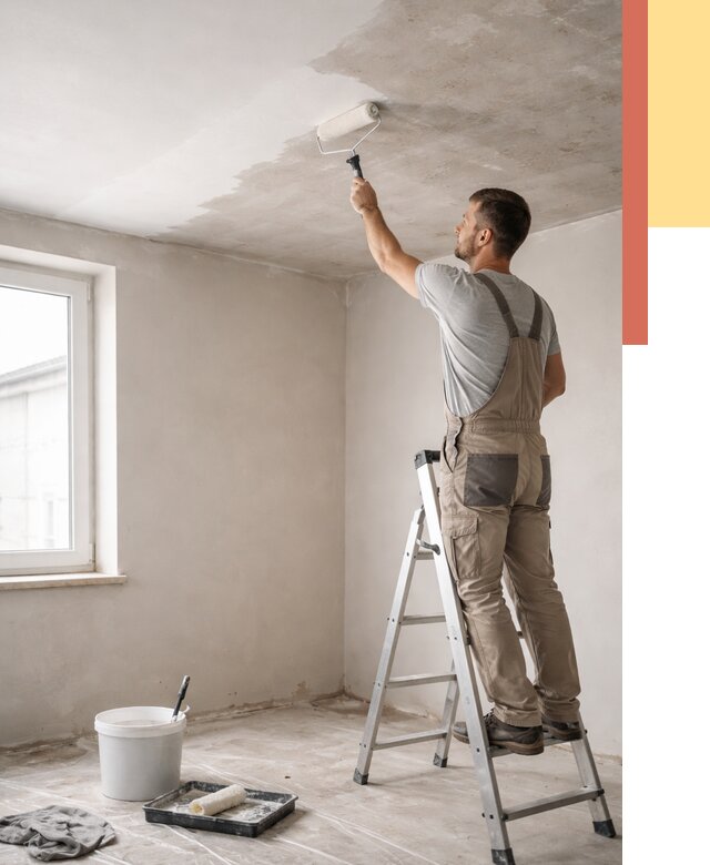 Грунтовка потолка в Нижнеудинске от 2543 руб. — быстро и недорого | ОТДЕЛОЧНИК-Нжк