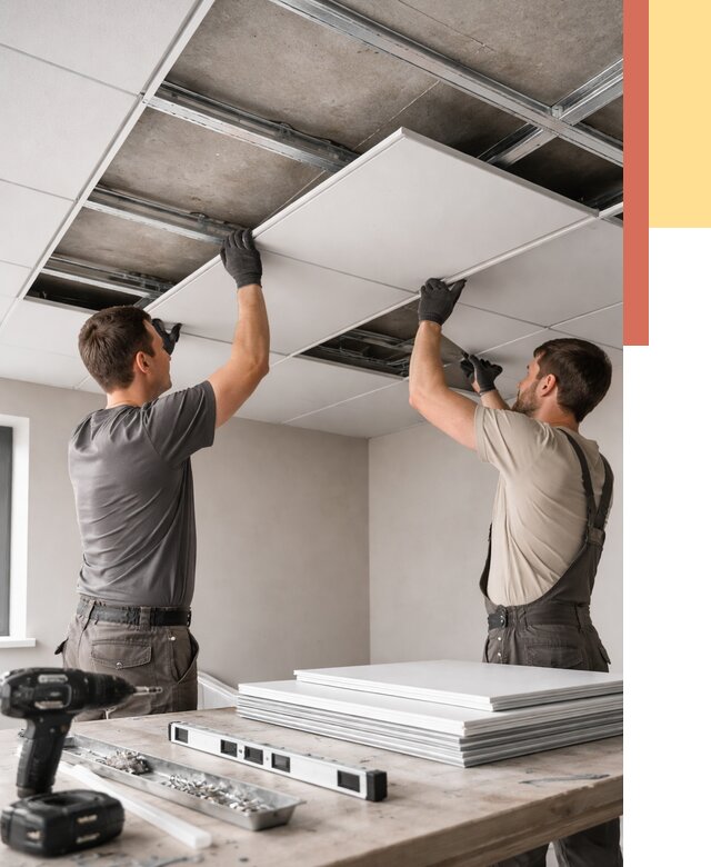 Монтаж кассетного потолка в Нижнеудинске от 4577 руб/м2 — установка и сборка | ОТДЕЛОЧНИК-Нжк