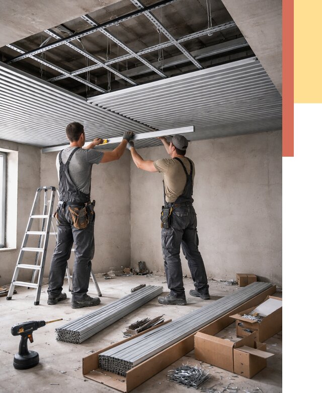 Монтаж реечного потолка в Нижнеудинске от 4577 руб. под ключ | ОТДЕЛОЧНИК-Нжк