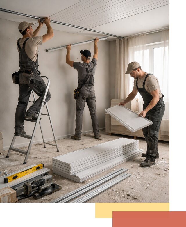 Монтаж потолка из ПВХ панелей в Нижнеудинске оперативно и качественно