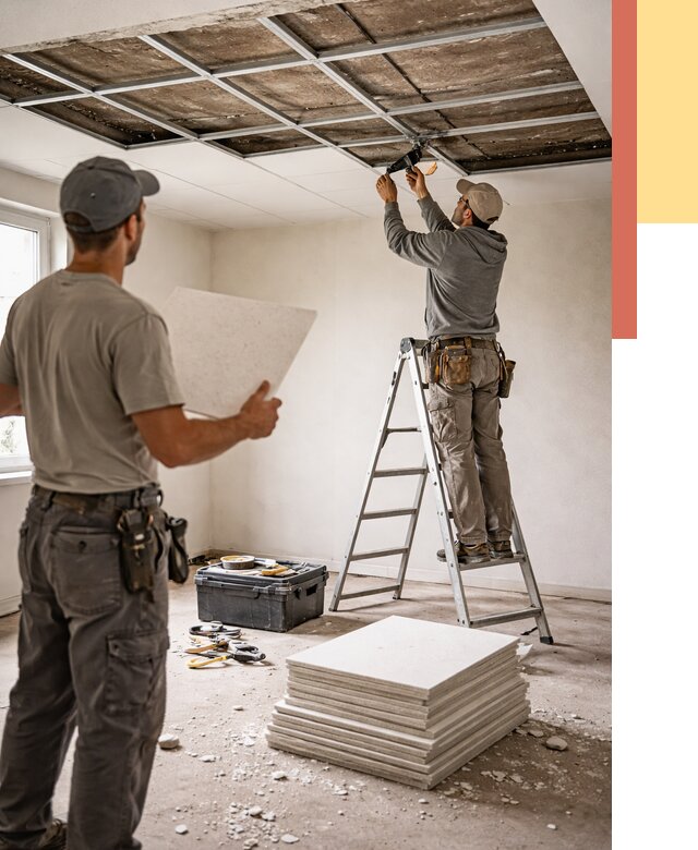 Замена плит подвесного потолка в Нижнеудинске от 1780 руб. быстро и недорого | ОТДЕЛОЧНИК-Нжк